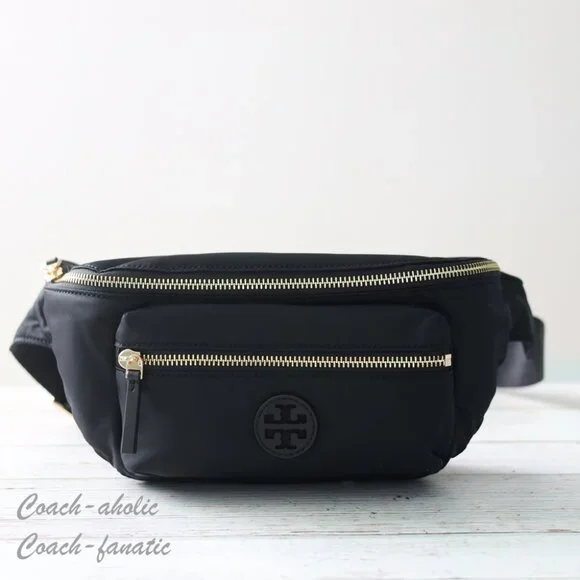 NWT Tory Burch Nylon Belt Bag Fanny Pack Crossbody in Black - Picture 4 of 11